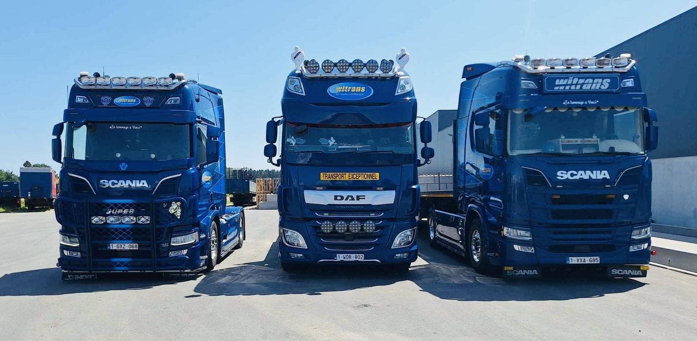 Flotte Witrans SRL — 3 camions Scania et DAF Province de Luxembourg